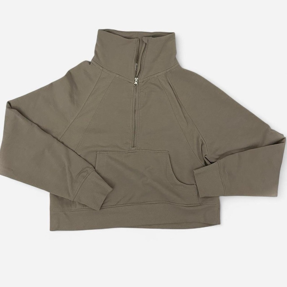 Women’s Taupe Half-Zip Sweater